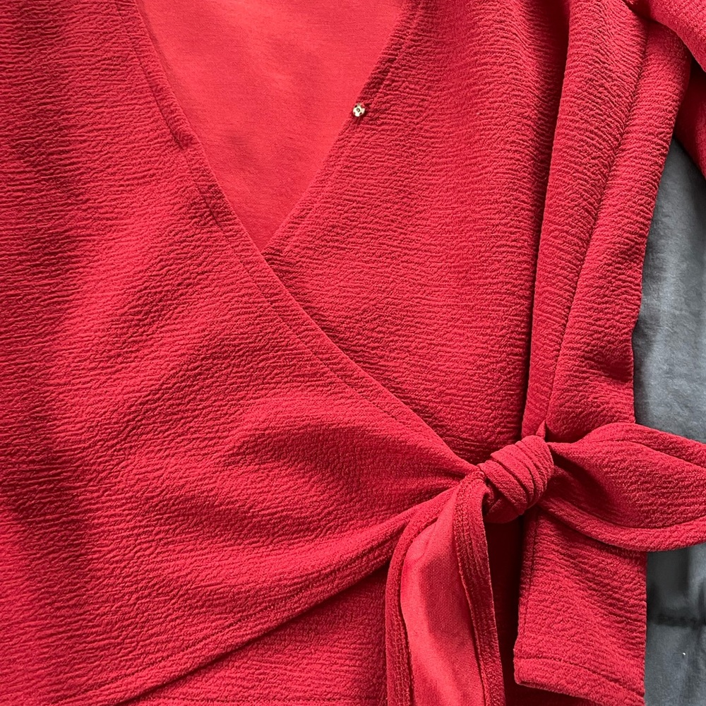 NWOT Madewell Texture and Thread Wrap Top - Picture 4 of 7